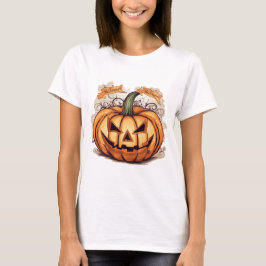 Halloween: Großer Kürbis -  Tシャツ