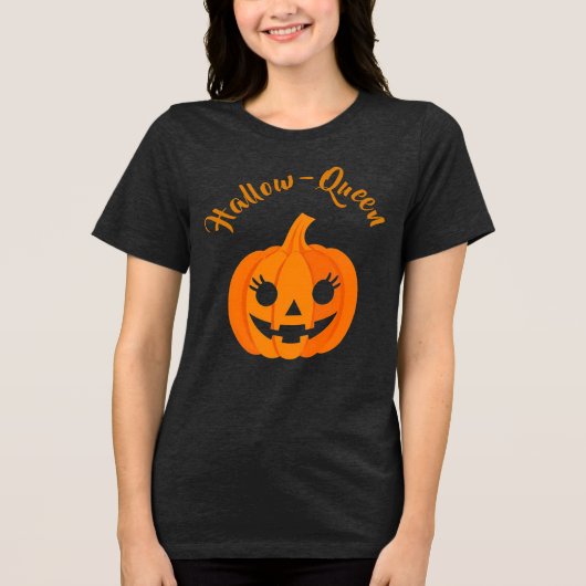 Halloween Hallow-Queen Jack-O-Lantern Custom  トライブレンドＴシャツ (正面)