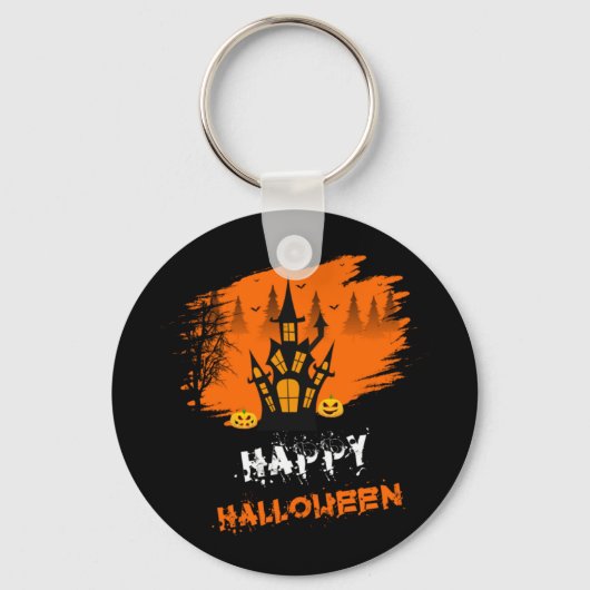 Halloween Happy Halloween Birthday キーホルダー (正面)