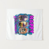 Halloween Happy Halloween Birthday タペストリー (正面(横))