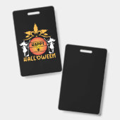 Halloween Happy Halloween Birthday バッジ (正面＆裏面)