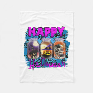 Halloween Happy Halloween Birthday フリースブランケット
