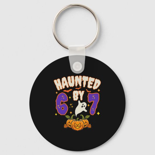 Halloween Haunted 67 Number 67 Six Seven Meme Funn キーホルダー (正面)