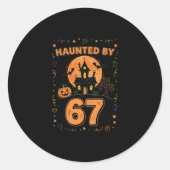 Halloween Haunted 67 Six Seven Meme 1 (12)  ラウンドシール (正面)
