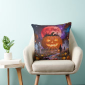 Halloween Haunted Eclipse 2 Wall Clock クッション (椅子)