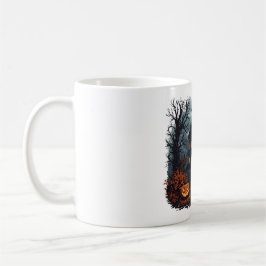 Halloween Haunted House and Full Moon Coffee Mug コーヒーマグカップ
