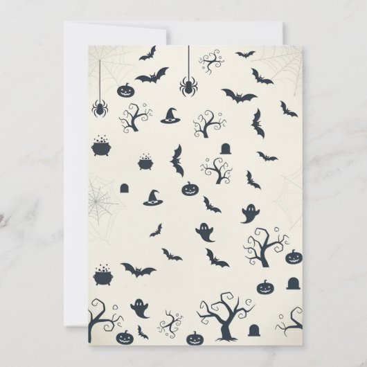 Halloween Haunted House Party Invitation 招待状 (裏面)