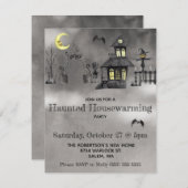 Halloween, Haunted House Warming Party 招待状 (正面/裏面)