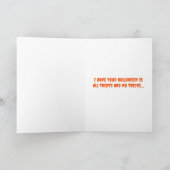 Halloween Haunted House with Pumpkins Folded カード (内部)