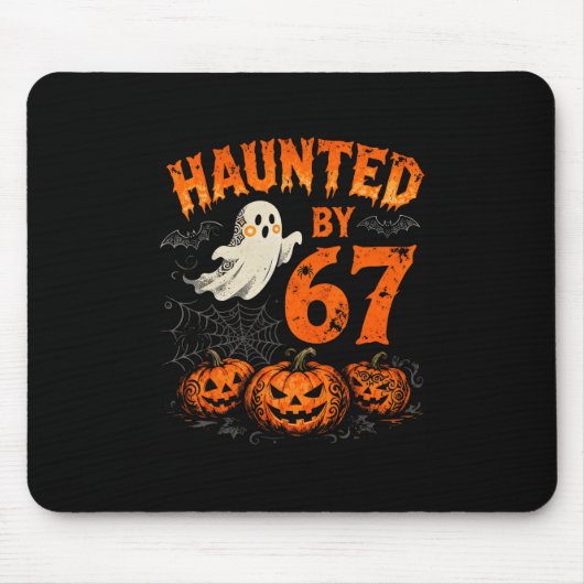 Halloween Haunted Six Seven Number Gen Alpha Slang マウスパッド (正面)