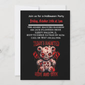 Halloween Haunted Teddy party invitation  招待状 (正面)