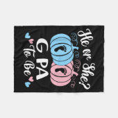 Halloween He Or She G Pa To Be Pumpkin Gender Reve フリースブランケット (正面(横))