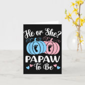 Halloween He Or She Papaw To Be Pumpkin Gender Rev カード (黄色い花)