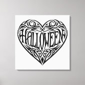 Halloween Heart, Black Heart, Holiday キャンバスプリント (正面)