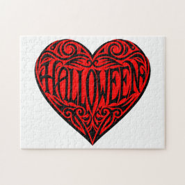 Halloween Heart, Black Heart, Holiday ジグソーパズル