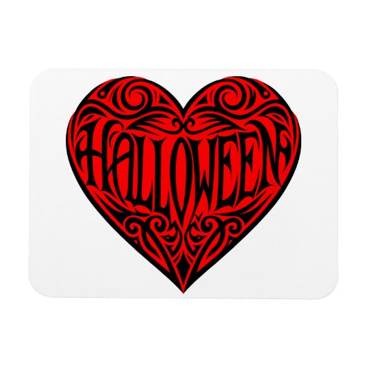 Halloween Heart, Black Heart, Holiday マグネット (横)
