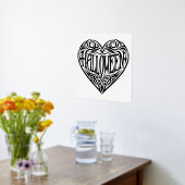 Halloween Heart, Black Heart, Holiday 箔ポスター (レイダウン (キッチン))