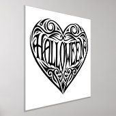 Halloween Heart, Black Heart, Holiday 箔ポスター (レイダウン)