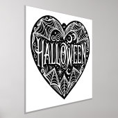 Halloween Heart, Black Heart Shape, Holiday 箔ポスター (レイダウン)