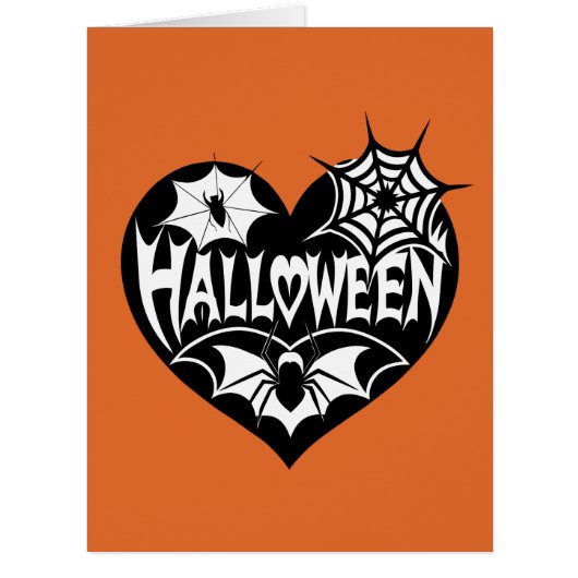 Halloween Heart, Black Heart Shape, Spider Web (正面)
