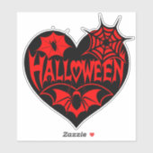 Halloween Heart, Black Heart Shape, Spider Web シール (シート)
