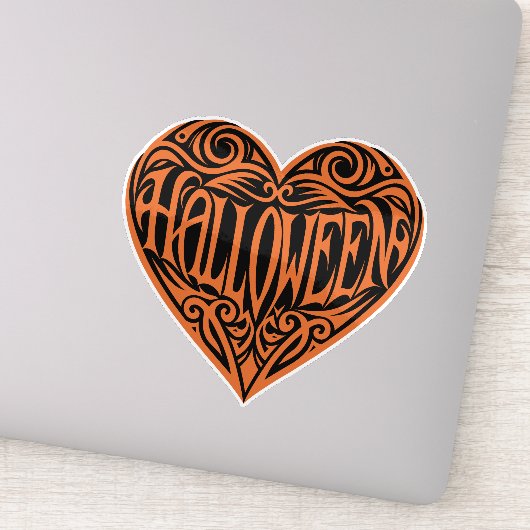 Halloween Heart, Orange Heart, Holiday シール (詳細)
