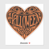 Halloween Heart, Orange Heart, Holiday シール (シート)