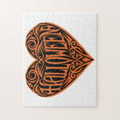 Halloween Heart, Orange Heart, Holiday ジグソーパズル (縦)