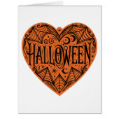 Halloween Heart, Orange Heart Shape, Holiday (正面)