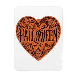 Halloween Heart, Orange Heart Shape, Holiday マグネット
