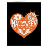 Halloween Heart, Orange Heart Shape, Spider Web (正面)