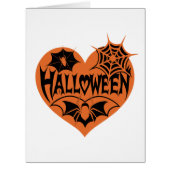 Halloween Heart, Orange Heart Shape, Spider Web (正面)