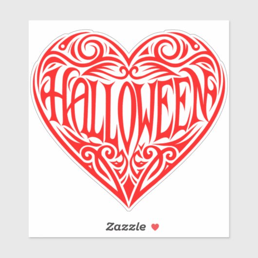 Halloween Heart, Red Heart, Holiday シール (シート)