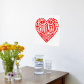 Halloween Heart, Red Heart, Holiday 箔ポスター (レイダウン (キッチン))