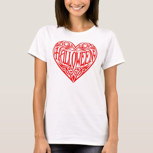 Halloween Heart, Red Heart, Holiday Tシャツ (正面)