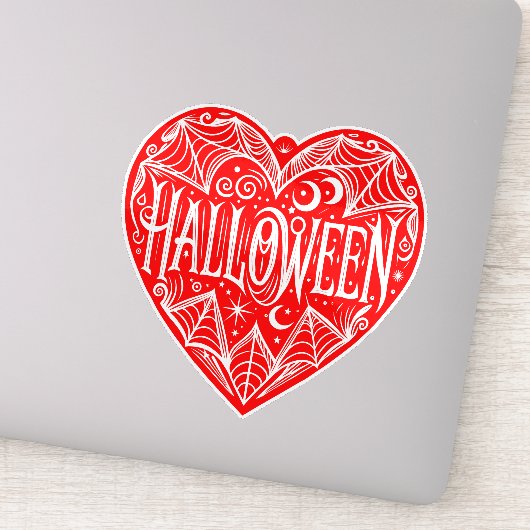Halloween Heart, Red Heart Shape, Holiday シール (詳細)