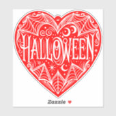 Halloween Heart, Red Heart Shape, Holiday シール (シート)