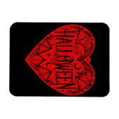 Halloween Heart, Red Heart Shape, Holiday マグネット (横)