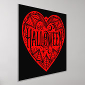 Halloween Heart, Red Heart Shape, Holiday 箔ポスター (レイダウン)
