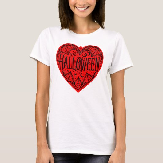 Halloween Heart, Red Heart Shape, Holiday Tシャツ (正面)