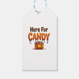 halloween "here for candy" ギフトタグ