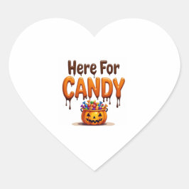 Halloween "Here for Candy" ハートシール