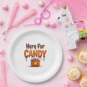 Halloween "Here for Candy" ペーパープレート (パーティー)