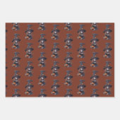 Halloween-Hexe mit Kürbis -  ラッピングペーパーシート (正面)