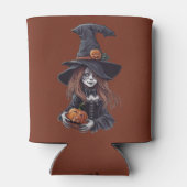 Halloween-Hexe mit Kürbis -  缶クーラー (裏面)