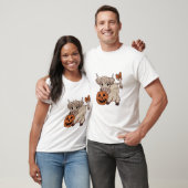 Halloween Highland Cow Pumpkin Tシャツ (ユニセックス)