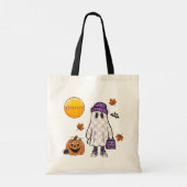 Halloween Hip Ghost Treat Bag Custom Kids トートバッグ (裏面)