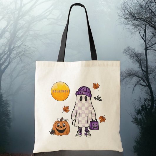 Halloween Hip Ghost Treat Bag Custom Kids トートバッグ