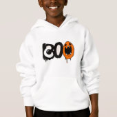 Halloween Hoodie kid– Unique “BOO” Minimal Print (正面)