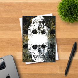 Halloween Horror - 3 Skulls Graffiti Burst アクリル招待状